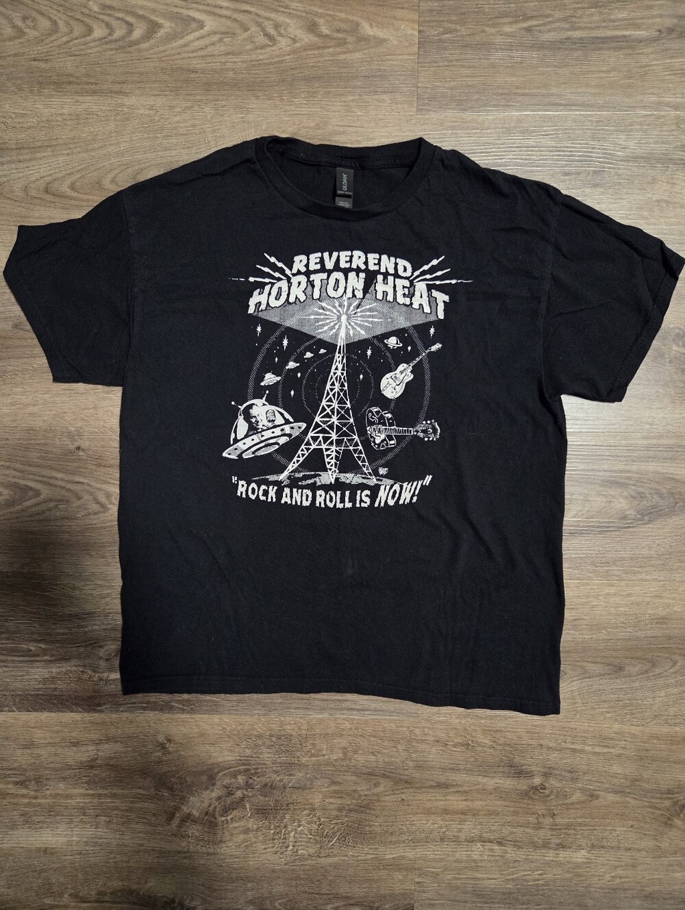 Reverend Horton Heat Black Band Tee - Rock and Roll Is Now